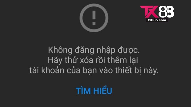 Lỗi Đăng Nhập TX88